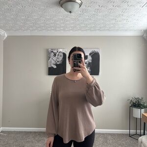 Brown Long Sleeve Top